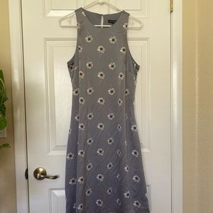 Banana Republic Grey Flower Pattern Tank Top Dress